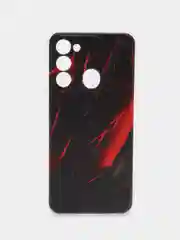 Красный чехол на Tecno Spark Go 2022/8C/9 / Текно Спарк Гоу 2022/8С/9 прозрачный, с рисунком