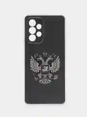 Приглушённый хаки чехол на Samsung Galaxy A53 5G / Галакси А53 5G прозрачный, с рисунком, защита камеры