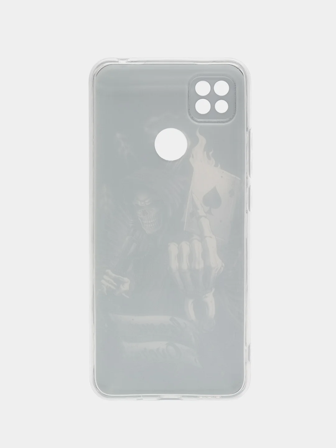 Тёмно-бирюзовый силиконовый чехол на Xiaomi Redmi 9C / Сяоми Редми 9С прозрачный с рисунком, защита камеры