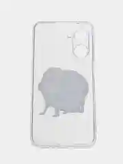 Бежевый силиконовый чехол на Realme 10 4G / Реалми 10 4G прозрачный, с рисунком, защита камеры