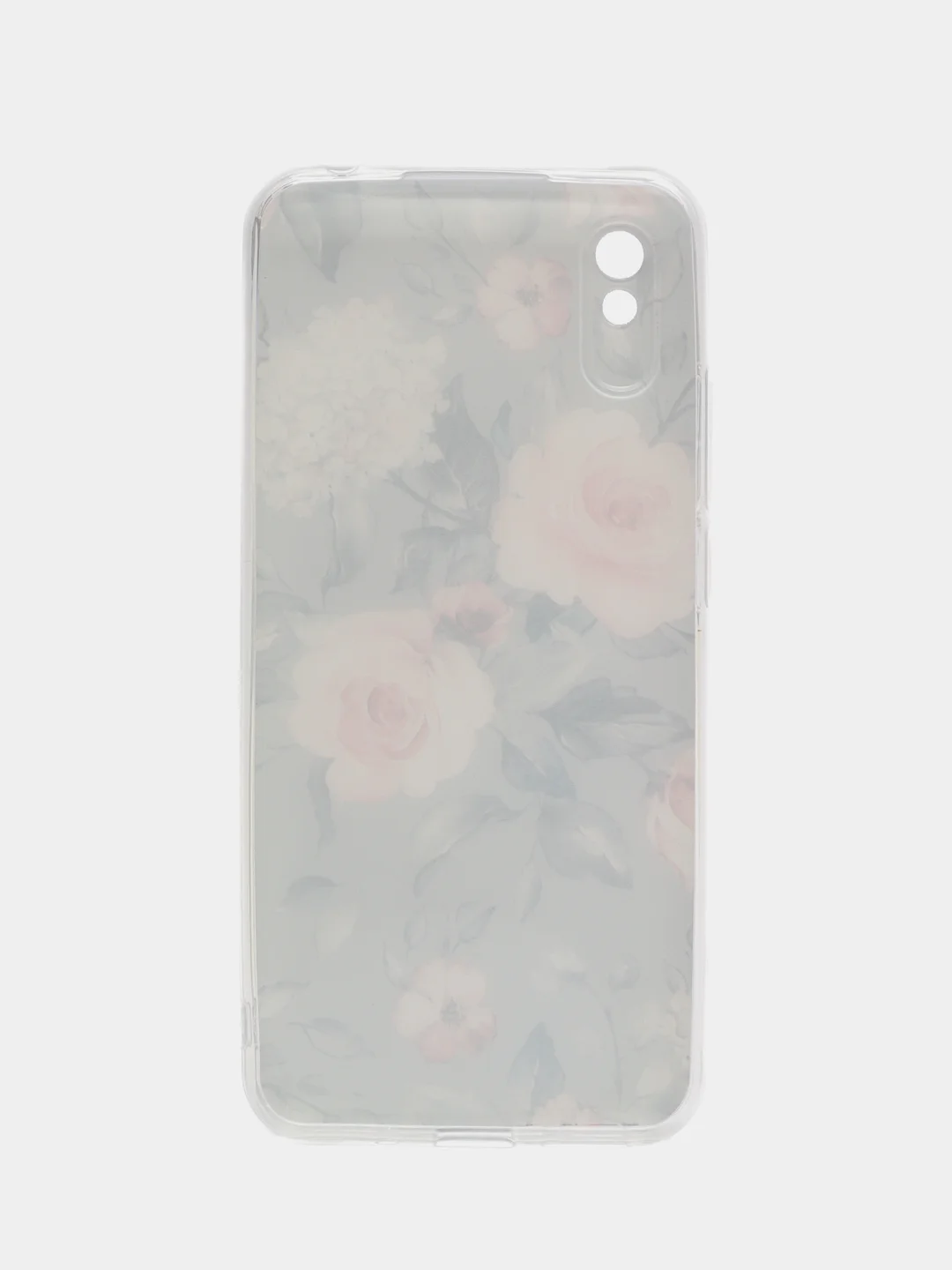 Кораллово-розовый силиконовый чехол на Xiaomi Redmi 9A / Сяоми Редми 9А прозрачный с рисунком, защита камеры