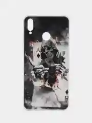 Песочный хаки силиконовый чехол на Honor 8X / Хонор 8Х прозрачный, с рисунком, защита камеры