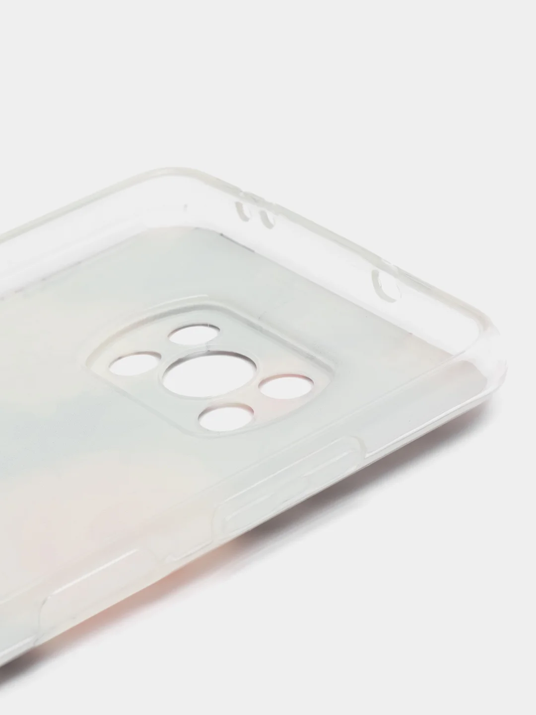 Кораллово-розовый силиконовый чехол на Xiaomi Poco X3/X3 Pro / Сяоми Poco X3/Х3 Про прозрачный, с рисунком
