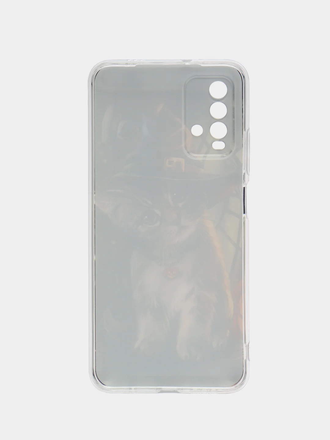 Медный силиконовый чехол на Xiaomi Redmi 9T / Редми 9Т прозрачный, с рисунком, защита камеры