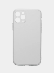Чехол прозрачный плотный силиконовый с защитой камеры для iPhone (айфон)