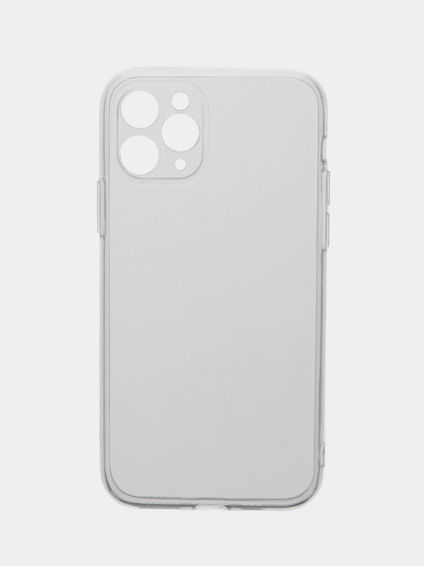 Чехол прозрачный плотный силиконовый с защитой камеры для iPhone (айфон)