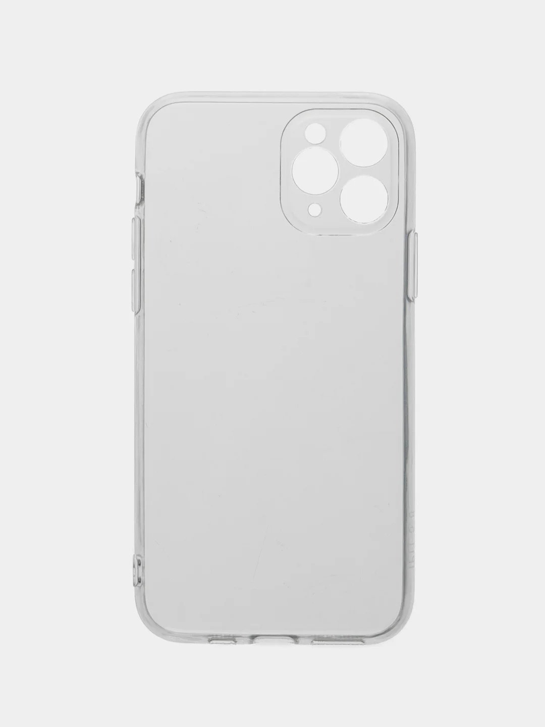 Чехол прозрачный плотный силиконовый с защитой камеры для iPhone (айфон)