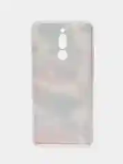 Кремовый силиконовый чехол на Xiaomi Redmi 8 / Сяоми Редми 8 прозрачный, с рисунком, защита камеры