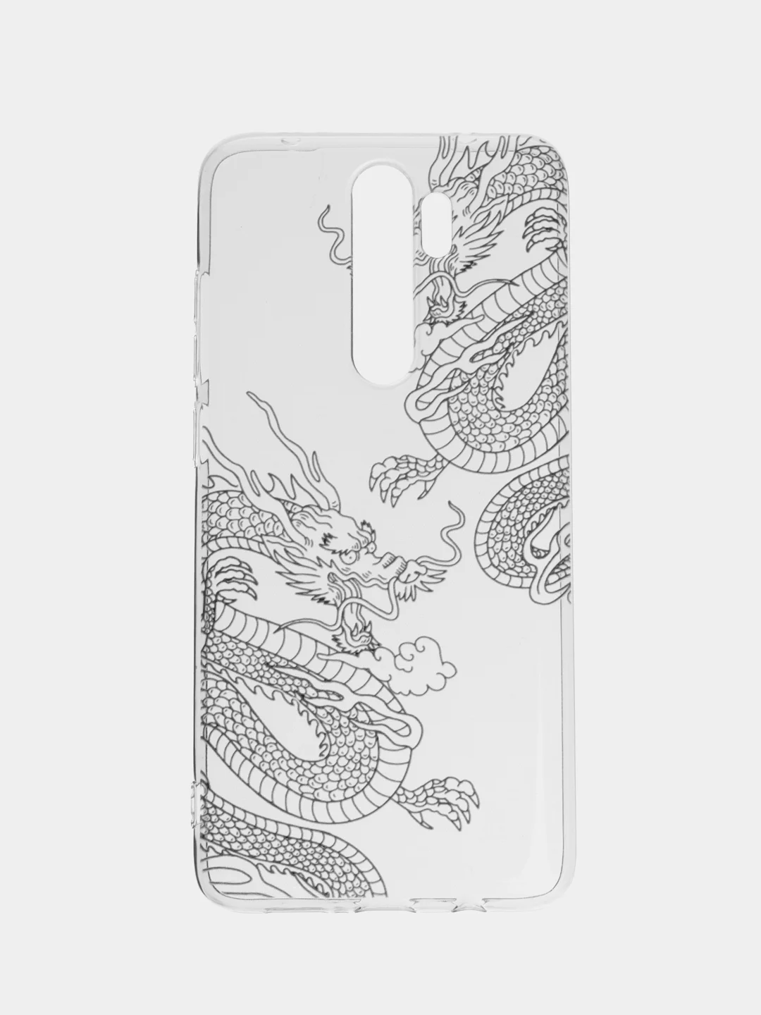 Пудровый силиконовый чехол на Xiaomi Redmi Note 8 Pro / Сяоми Редми Нот 8 Про прозрачный с рисунком