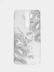 Пудровый силиконовый чехол на Xiaomi Redmi Note 8 Pro / Сяоми Редми Нот 8 Про прозрачный с рисунком