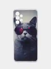 Синий меланж силиконовый чехол на Samsung Galaxy A13 4G / Самсунг А13 4G прозрачный, с рисунком