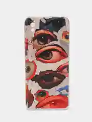 Кремовый силиконовый чехол на Xiaomi Redmi 9A / Сяоми Редми 9А прозрачный с рисунком, защита камеры