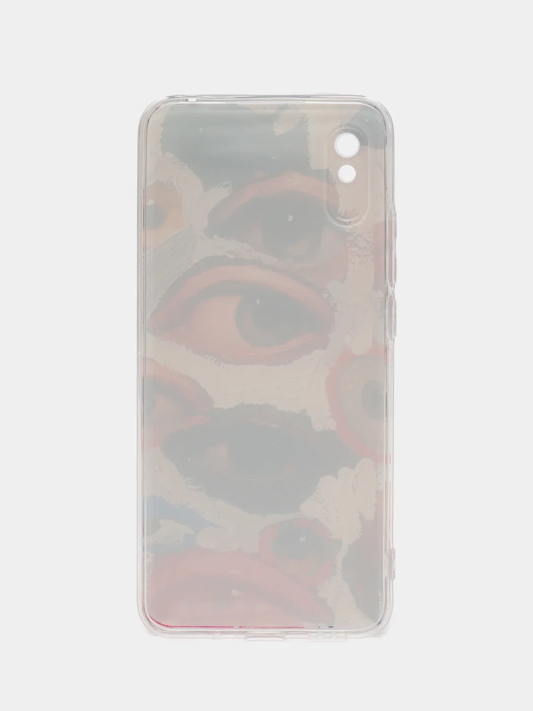 Кремовый силиконовый чехол на Xiaomi Redmi 9A / Сяоми Редми 9А прозрачный с рисунком, защита камеры