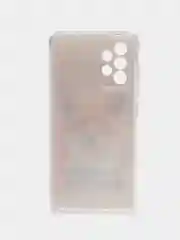 Оранжевый силиконовый чехол на Samsung Galaxy A52/A52s / Самсунг А52/A52s прозрачный, с рисунком