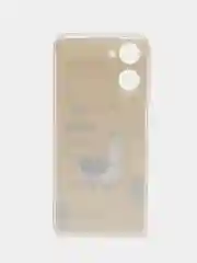 Горчичный силиконовый чехол на Realme 10 4G / Реалми 10 4G прозрачный, с рисунком, защита камеры