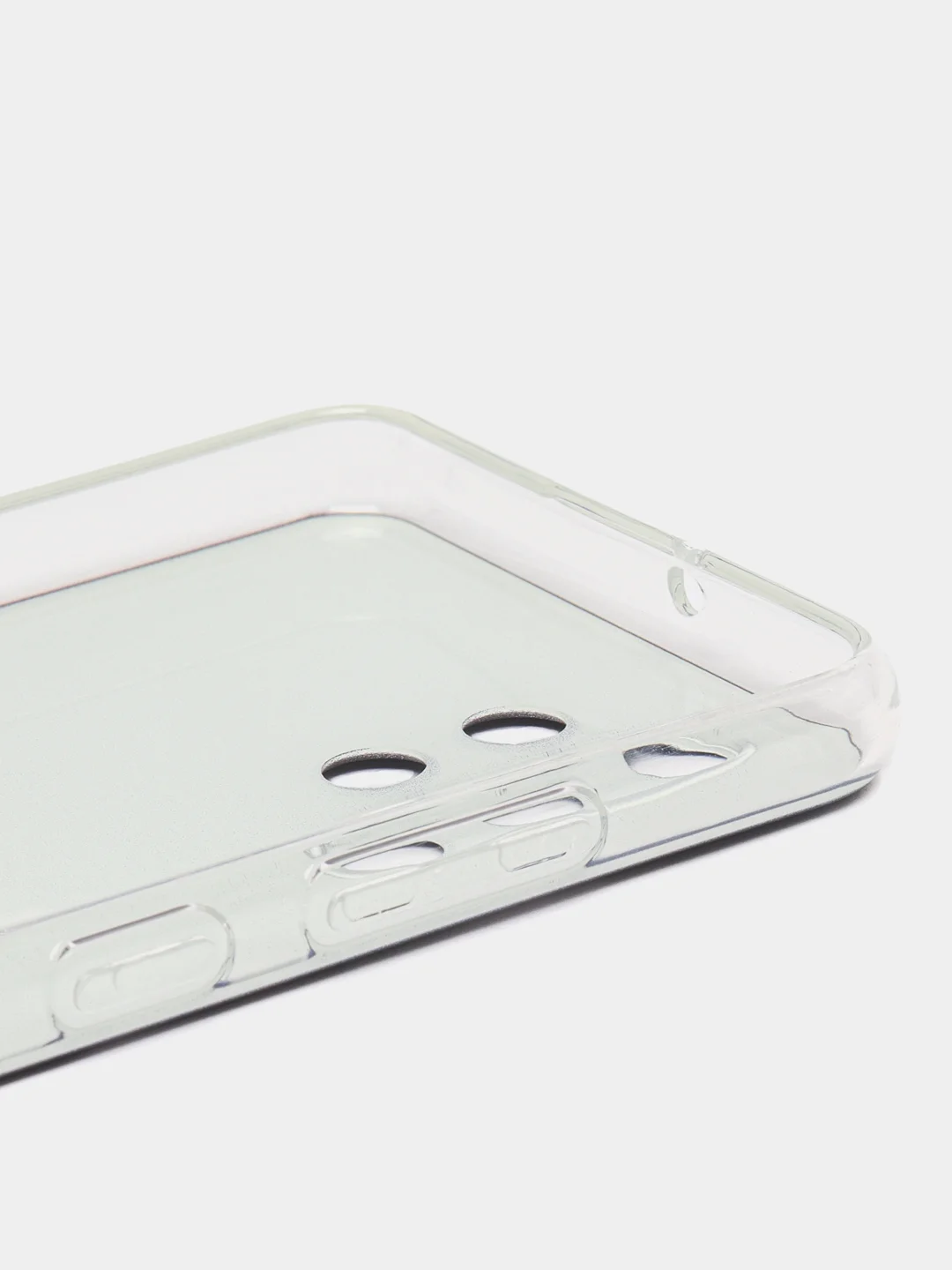 Серый меланж силиконовый чехол на Samsung Galaxy A32 / Самсунг А32 прозрачный с рисунком, защита камеры