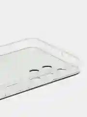 Серый меланж силиконовый чехол на Samsung Galaxy A32 / Самсунг А32 прозрачный с рисунком, защита камеры