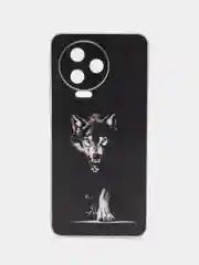 Серый меланж чехол на Infinix Note 12 Pro 4G/Note 12 2023 / Инфиникс Нот 12 2023 прозрачный, с рисунком