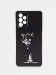 Серый меланж силиконовый чехол на Samsung Galaxy A52/A52s / Самсунг А52/A52s прозрачный, с рисунком