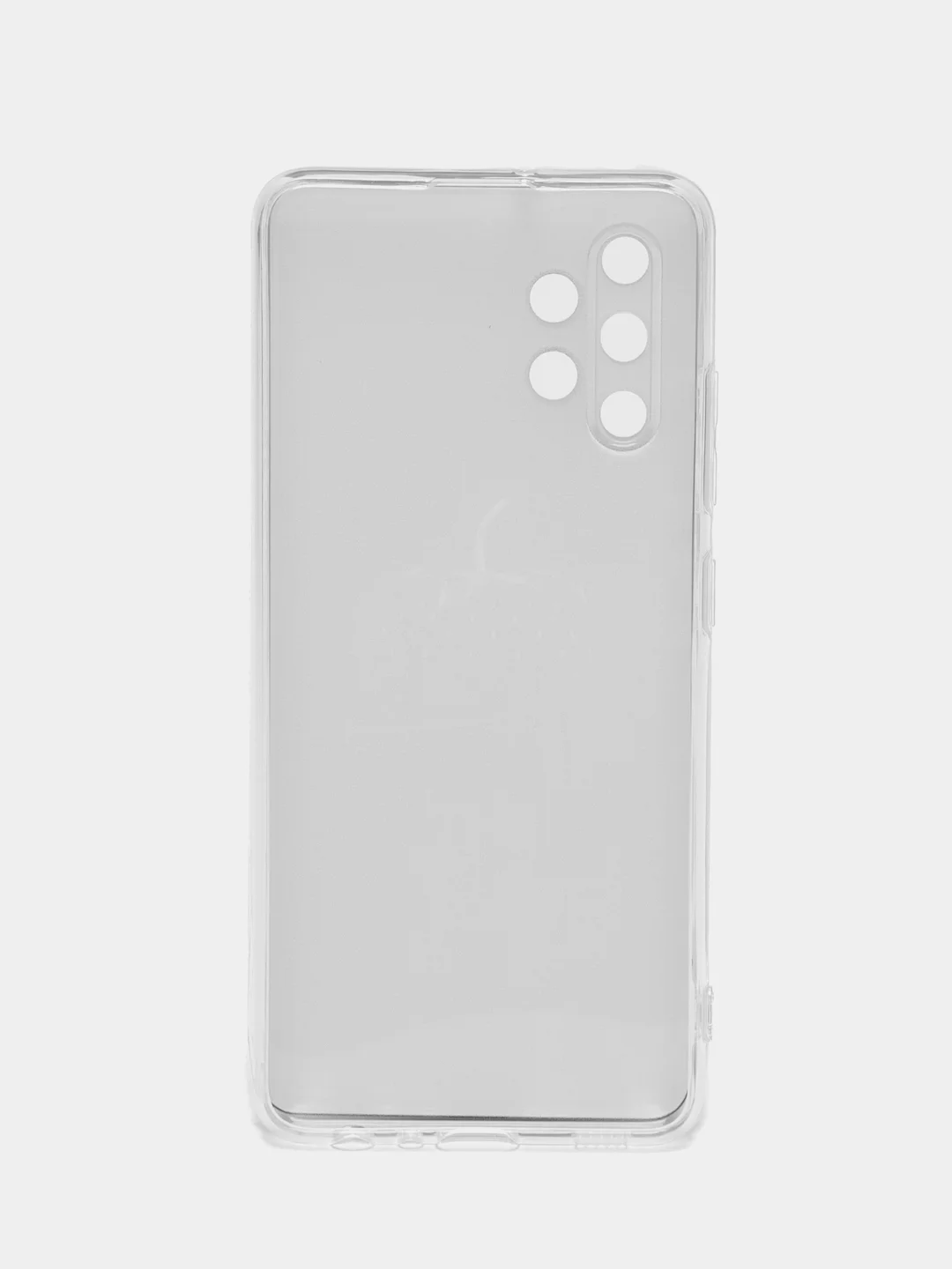 Пурпурный силиконовый чехол на Samsung Galaxy A32 / Самсунг А32 прозрачный с рисунком, защита камеры