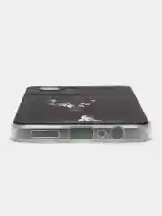 Серый меланж силиконовый чехол на Realme C30 / Реалми С30 прозрачный, с рисунком, защита камеры