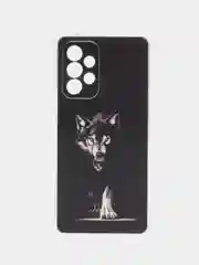 Серый меланж чехол на Samsung Galaxy A53 5G / Галакси А53 5G прозрачный, с рисунком, защита камеры