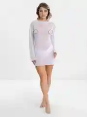 Белый платье в сетку