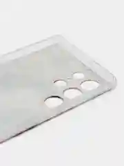 Золотой чехол на Samsung Galaxy S22 Ultra / Самсунг S22 Ultra прозрачный с рисунком, защита камеры