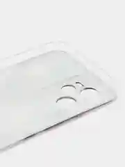 Серый металлик силиконовый чехол на Realme C35 / Реалми С35 прозрачный, с рисунком, защита камеры