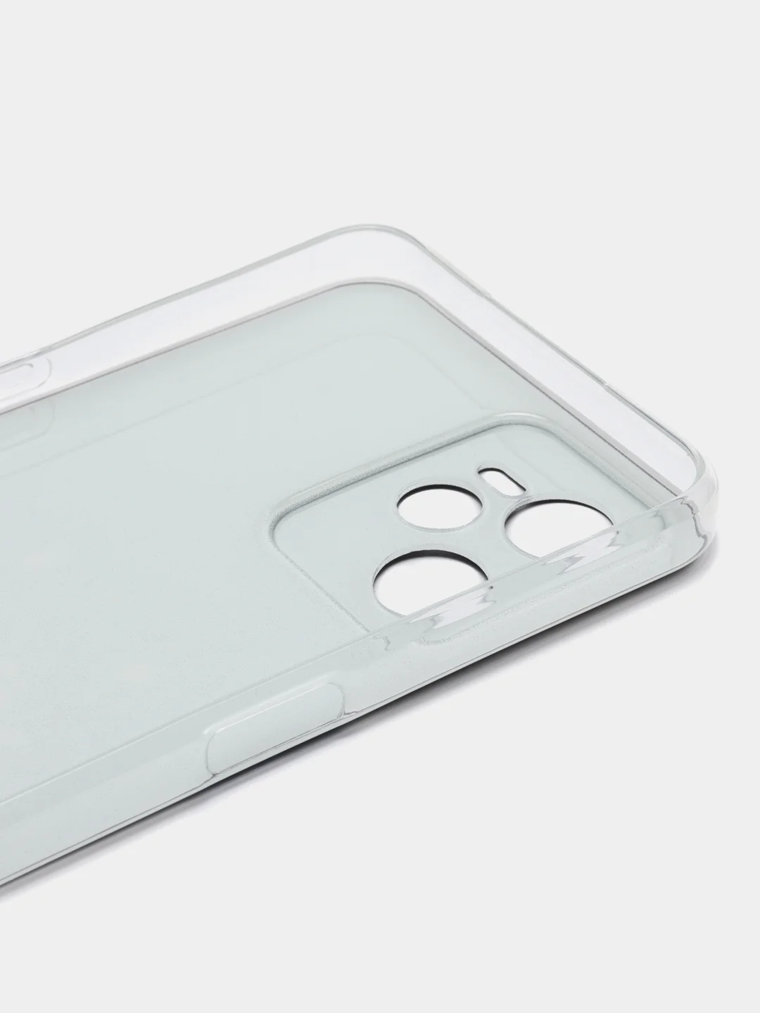 Серый меланж силиконовый чехол на Realme C35 / Реалми С35 прозрачный, с рисунком, защита камеры