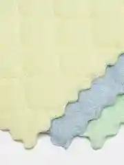 Салфетка для уборки из микрофибры губчатой, тряпка для кухни, пола 3 штуки, Лайма, 606657