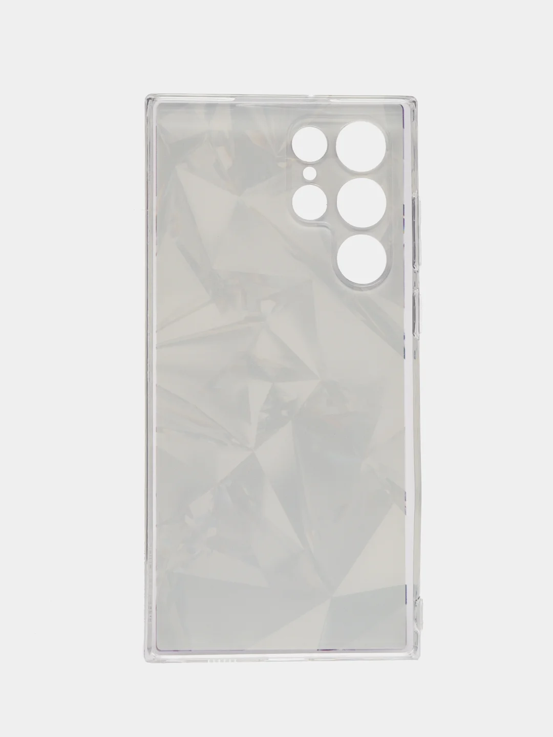 Серый металлик чехол на Samsung Galaxy S22 Ultra / Самсунг S22 Ultra прозрачный с рисунком, защита камеры