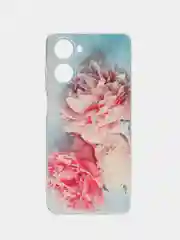 Конфетный силиконовый чехол на Realme 10 4G / Реалми 10 4G прозрачный, с рисунком, защита камеры
