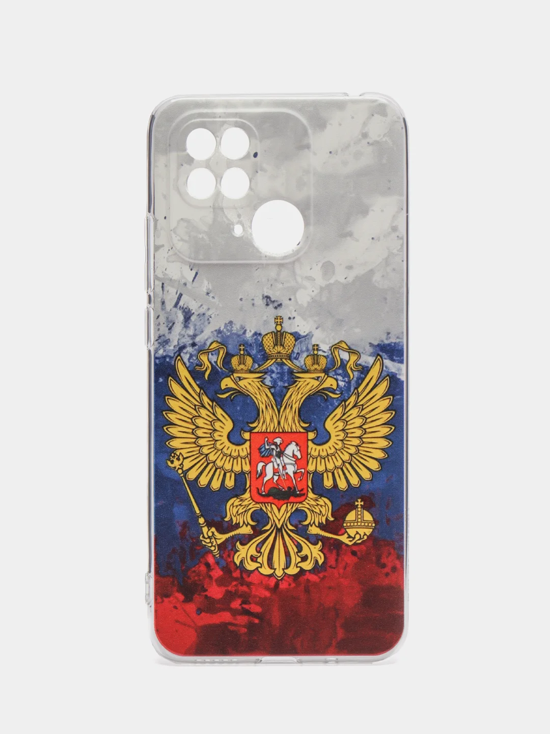 Синий чехол на Xiaomi Redmi 10C / Сяоми Редми 10С прозрачный, с рисунком, защита камеры