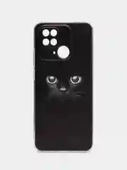 Шоколадный чехол на Xiaomi Redmi 10C / Сяоми Редми 10С прозрачный, с рисунком, защита камеры