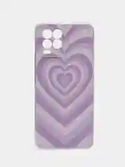 Лавандовый силиконовый чехол на Oppo Realme 8/8 Pro / Оппо Реалми 8/8 Про прозрачный, с рисунком