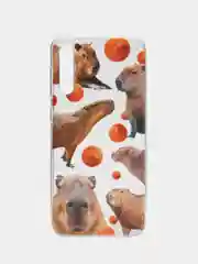 Терракотовый силиконовый чехол на Samsung Galaxy A50/A30s / Самсунг А50/А30s прозрачный, с рисунком