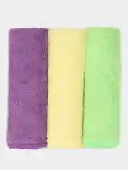 Салфетка для уборки из микрофибры, тряпка для кухни, пола 3 штуки, 30х30 см, Любаша 606307