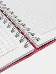 Бизнес-блокнот, записная книжка Brauberg А5 в клетку 80 листов, под кожу на пружине 111042