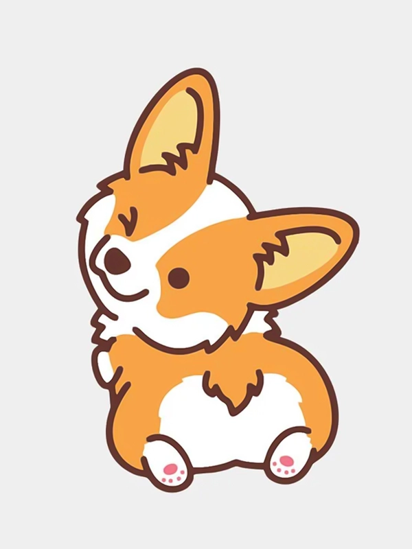 Наклейка корги