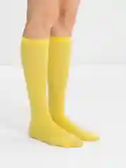 Желтый гольфы в полоску, цветные  80D