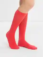 Коралловый гольфы в полоску, цветные  80D