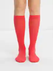 Коралловый гольфы в полоску, цветные  80D