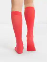 Коралловый гольфы в полоску, цветные  80D