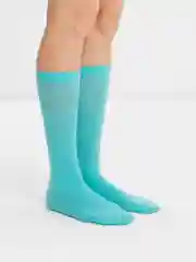 Зеленый гольфы в полоску, цветные  80D