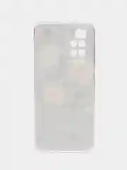 Кораллово-розовый силиконовый чехол на Xiaomi Redmi 10 / Сяоми Редми 10 прозрачный с рисунком, защита камеры