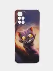 Индиго силиконовый чехол на Xiaomi Redmi 10 / Сяоми Редми 10 прозрачный с рисунком, защита камеры