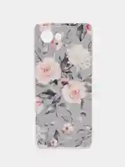 Кораллово-розовый силиконовый чехол на Realme C30 / Реалми С30 прозрачный, с рисунком, защита камеры