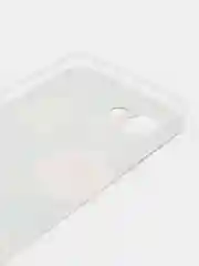 Кораллово-розовый силиконовый чехол на Realme C30 / Реалми С30 прозрачный, с рисунком, защита камеры