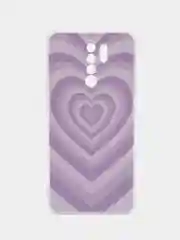 Лавандовый силиконовый чехол на Xiaomi Redmi 9 / Сяоми Редми 9 прозрачный, с рисунком, защита камеры
